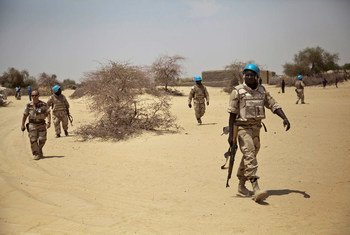 MINUSMA peacekeepers outside Ber, north east of Timbuktu, Mali.