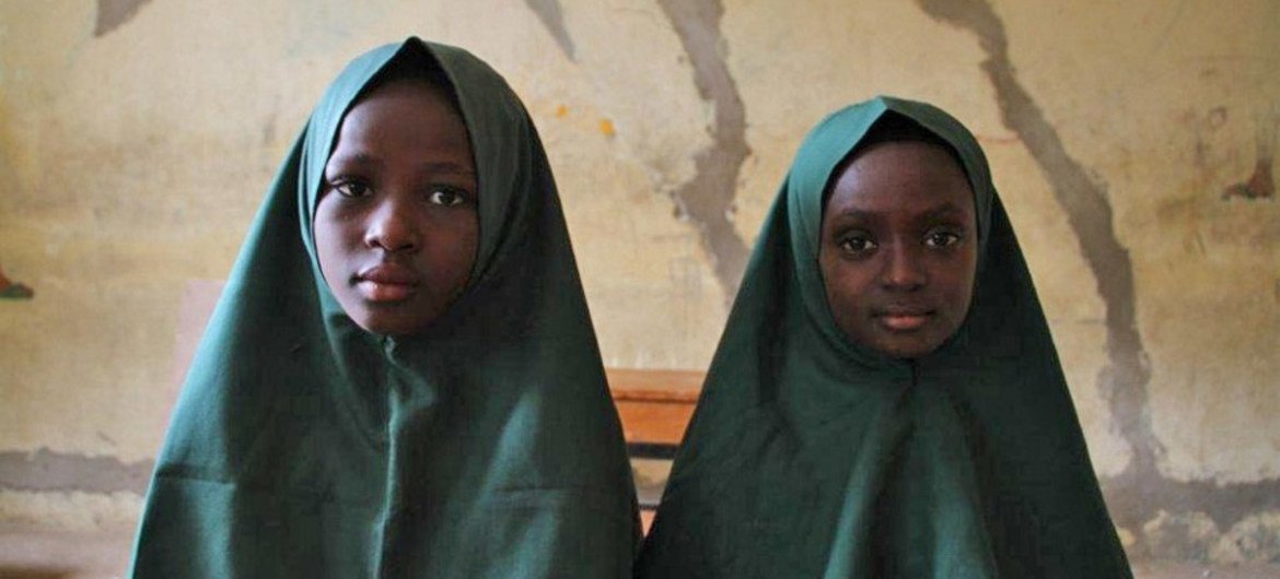 Students at a school operated by Future Prowess Islamic Foundation in Maiduguri, Nigeria, which provides free primary education for orphans and vulnerable children.