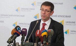 Assistant Secretary-General for Human Rights Ivan Šimonović presents report in Kyiv.