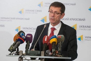 Assistant Secretary-General for Human Rights Ivan Šimonović presents report in Kyiv.
