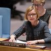 Special Representative Karin Landgren briefs the Security Council on the spread of Ebola in Liberia.
