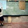 Una estudiante en una clase en Tegucigalpa. 