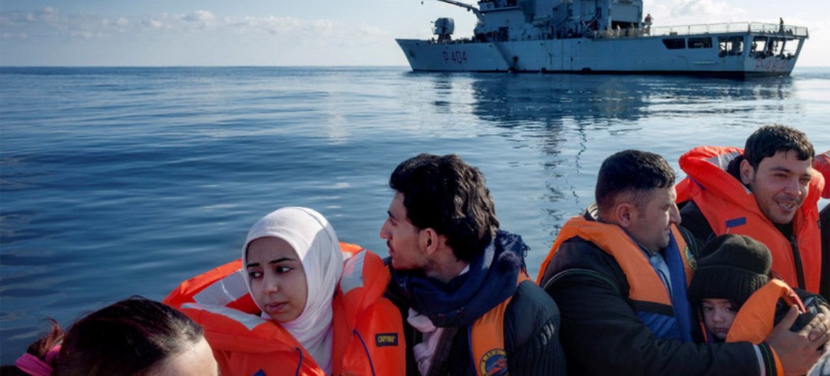 Des réfugiés syriens récupérés en mer Méditerranée. Photo HCR/A. D'Amato