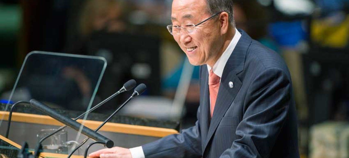 As the General Assembly began the general debate of its sixty-ninth session, Secretary-General Ban Ki-moon presented to the Assembly his annual report on the work of the Organization.