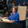 Dilma Rousseff, President of Brazil, addresses the general debate of the sixty-ninth session of the General Assembly.