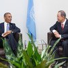 El presidente de Estados Unidos, Barack Obama y el Secretario General de la ONU, Ban Ki-moon  Foto: ONU/Eskinder Debebe