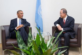 El presidente de Estados Unidos, Barack Obama y el Secretario General de la ONU, Ban Ki-moon  Foto: ONU/Eskinder Debebe