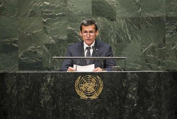Foreign Minister Rashid Meredov of Turkmenistan addresses the General Assembly.