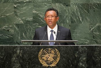 Le Président de Madagascar, Hery Rajaonarmampianina. Photo ONU/Cia Pak