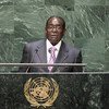 President Robert Mugabe of the Republic of Zimbabwe addresses  the General Assembly.