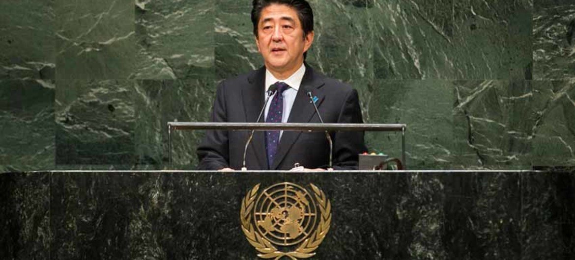 Le Premier ministre du Japon, Shinzo Abe. Photo ONU/Cia Pak