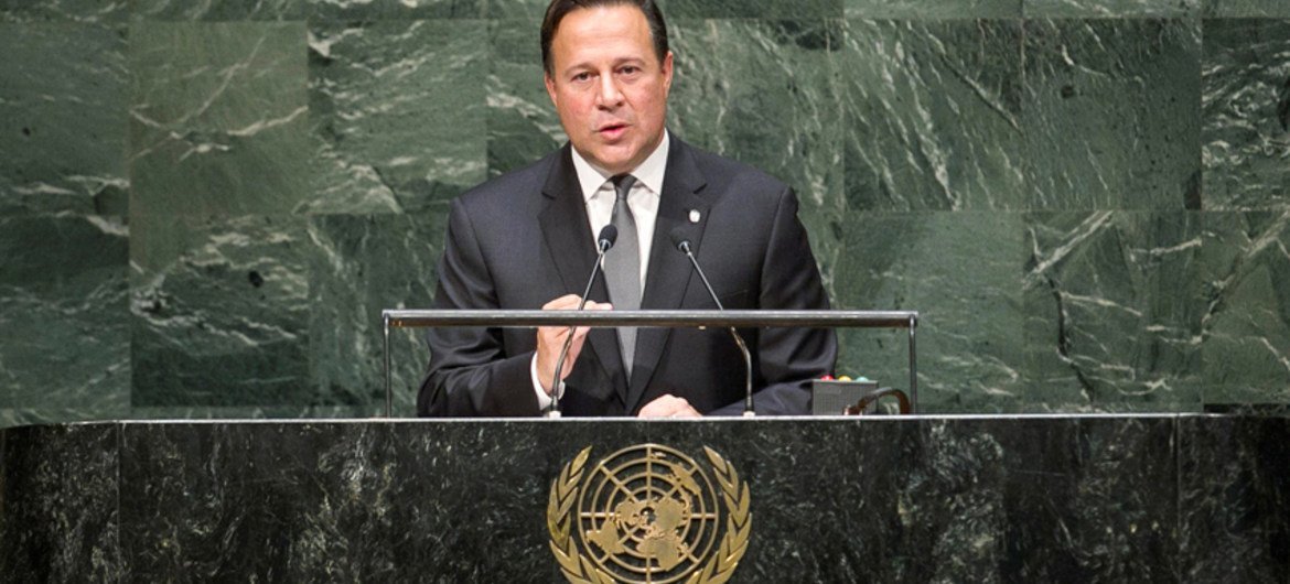 Juan Carlos Varela, presidente de Panamá. Foto de archivo: ONU/Cia Pak