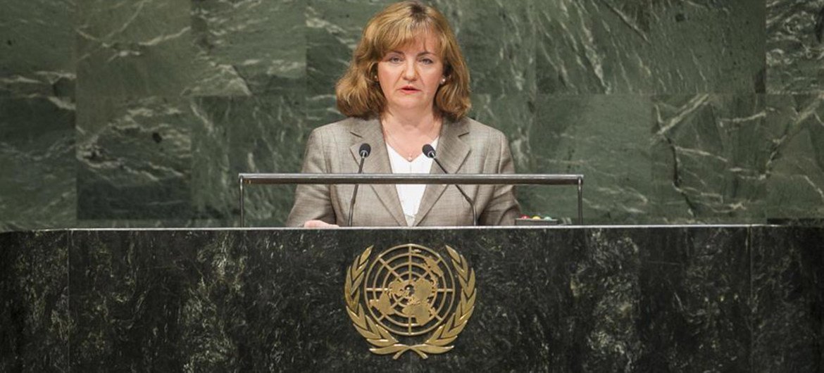 Министр иностранных дел Молдовы Наталия Герман. Фото из архива ООН/Ким Хотон