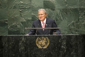 El presidente de El Salvador, Salvador Sanchez Ceren  Foto archivo: ONU/Amanda Voisard