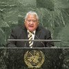 Tuilaepa Sailele Malielegaoi, Prime Minister and Minister for Foreign Affairs and Trade of the Independent State of Samoa,  addresses the General Assembly.