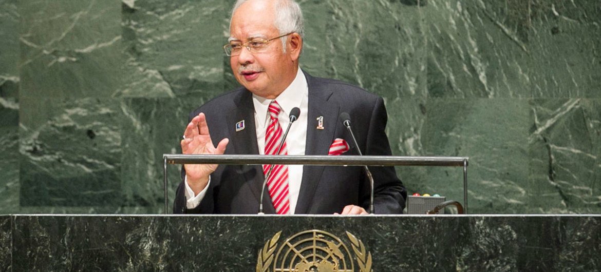 Dato’ Sri Mohd Najib bin Tun Haji Abdul Razak, Prime Minister of Malaysia, addresses the General Assembly.
