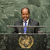 Hassan Sheikh Mohamud, President of the Somali Republic,  addresses the General Assembly.