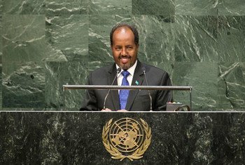 Le Président de la Somalie, Hassan Sheikh Mohamud. Photo ONU/Kim Haughton