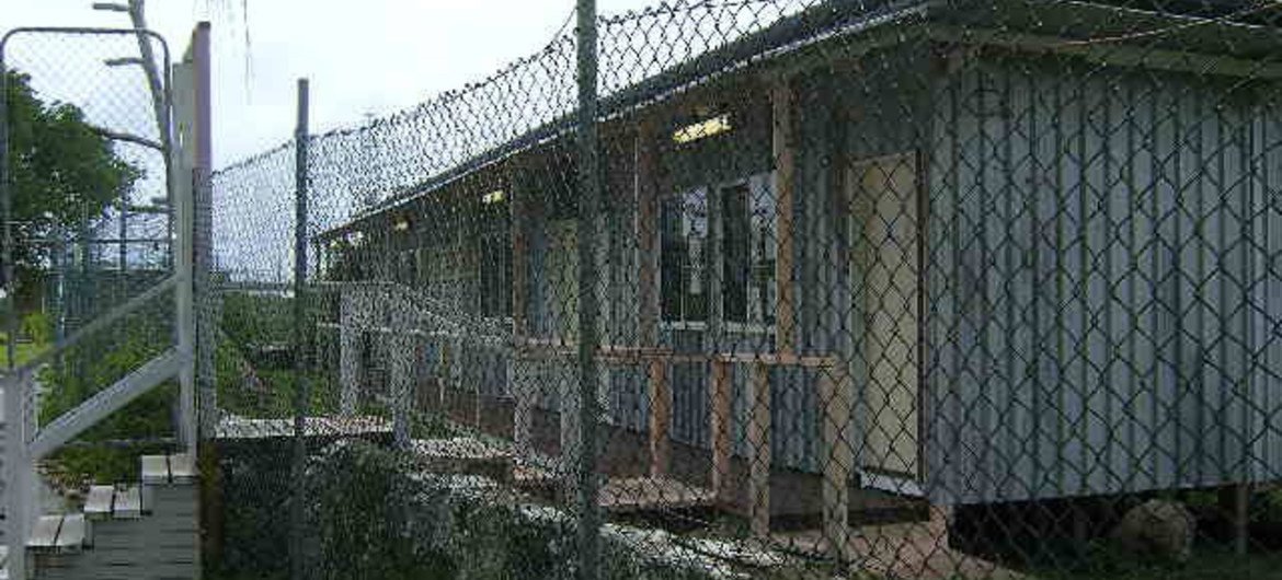 Australia will relocate refugees currently being held at this social centre on the Pacific island of Nauru to Cambodia.