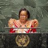 Catherine Samba-Panza, Interim President of the Central African Republic, addresses the General Assembly.