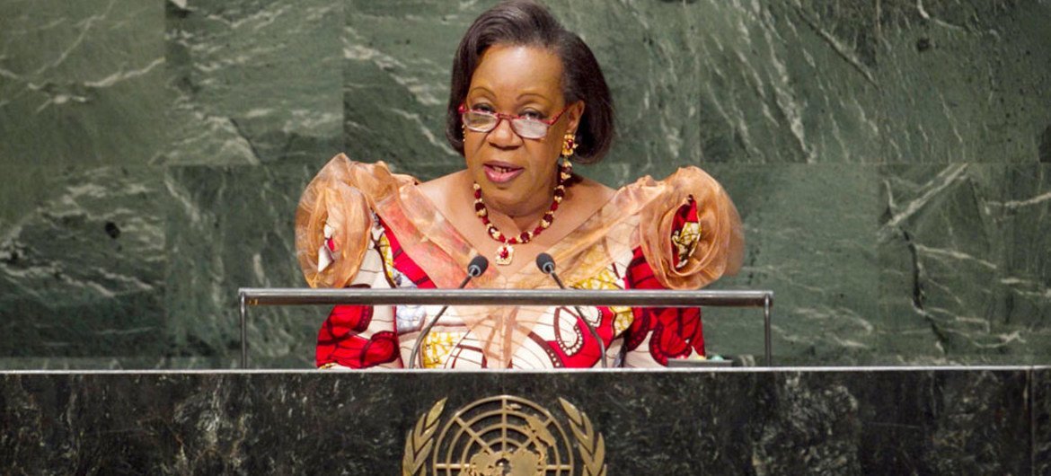 La présidente de la transition de la République centrafricaine, Catherine Samba Panza.