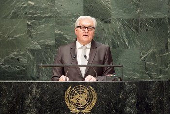 Foreign Minister Frank-Walter Steinmeier of Germany addresses the General Assembly.