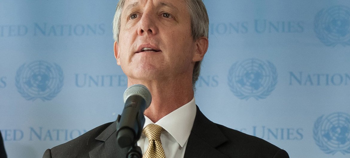 联合国负责维和后勤支助事务的助理秘书长班伯里。联合国/Yubi Hoffmann