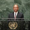 Foreign Minister Winston G. Lackin of the Republic of Suriname addresses the General Assembly.
