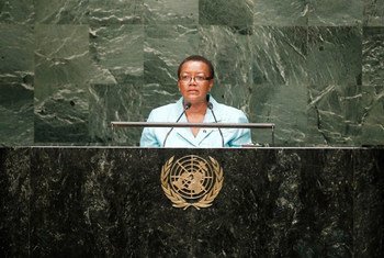 Maxine Pamela Ometa McClean, Minister for Foreign Affairs and Trade of Barbados, addresses the general debate of the sixty-ninth session of the General Assembly.