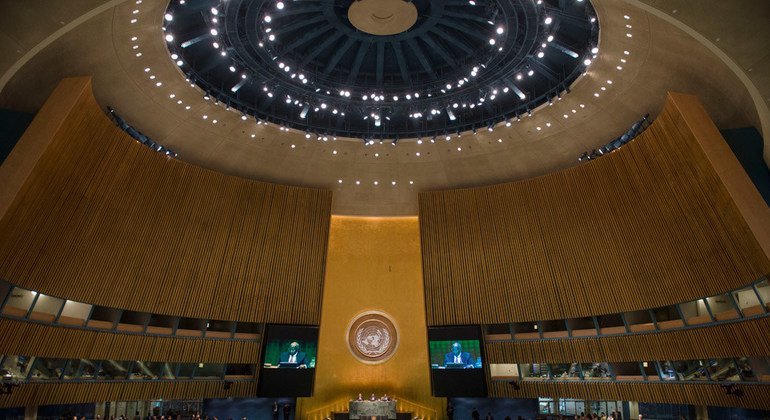Sala de la Asamblea General de la ONU Foto:ONU/Amanda Voisard