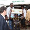 With funds from the World Bank Group, UNICEF delivers essential supplies to Sierra Leone in response to the Ebola outbreak.