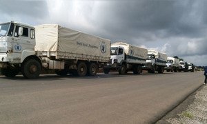 WFP food convoy delivers  assistance across Sierra Leone to various districts (September 2014).