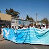 A walk organized by women in Madagascar for peace and democracy. (file)