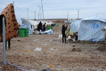 Des déplacés dans le camp de Bahirka près d'Erbil, dans le nord de l'Iraq. Photo MANUI