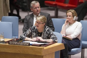 Special Representative of the Secretary-General and Head of the UN Mission in South Sudan (UNMISS), Ellen Margrethe Løj, briefs the Security Council.