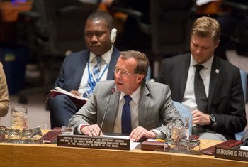 Special Representative and Head of the UN Organization Stabilization Mission in the Democratic Republic of Congo (MONUSCO), Martin Kobler, briefs the Security Council.