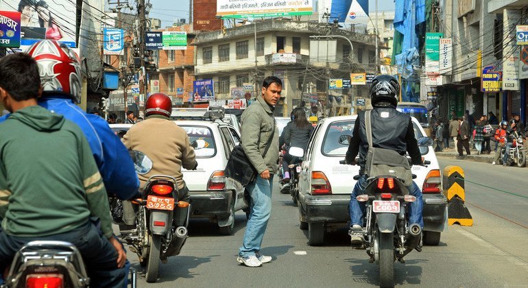 On the first-ever World Cities Day, the UN highlighted the need for sustainable urban planning to make cities more “liveable.” Shown, street traffic in Kathmandu, Nepal.