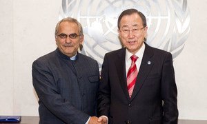 Secretary-General Ban Ki-moon (right) and Jose Ramos-Horta, newly-appointed chair of the High-Level Independent Panel on Peace Operations.
