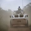 联合国刚果民主共和国稳定团成员在贝尼附近执行巡逻任务（资料图片）。