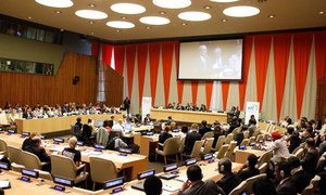 A wide view of the ECOSOC Chamber.