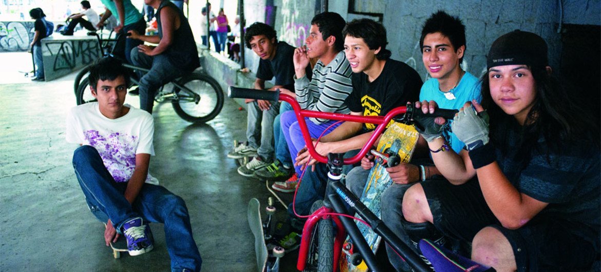 Estos jóvenes mexicanos forman parte de un proyecto del PNUD en colaboración con las autoridades de educación de México.