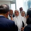 Пан Ги  Мун  в Сребренице встречается с семьями жертв. Фото ООН