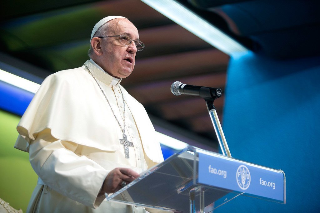 Papa Francisco en la Conferencia sobre Nutrición. 