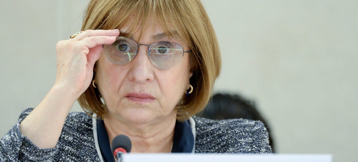 Rosa Kornfeld-Matte, experta de la ONU en los derechos humanos de las personas de edad. Foto de archivo: ONU/Jean-Marc Ferré