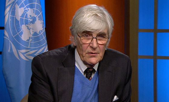 Edward Mortimer, speechwriter, policy advisor and Director of Communications to former UN Secretary-General Kofi Annan. Photo: Video screen capture