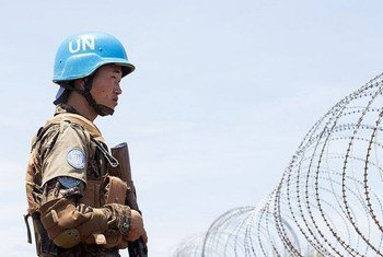 A peacekeeper with the UN Mission in South Sudan (UNMISS).