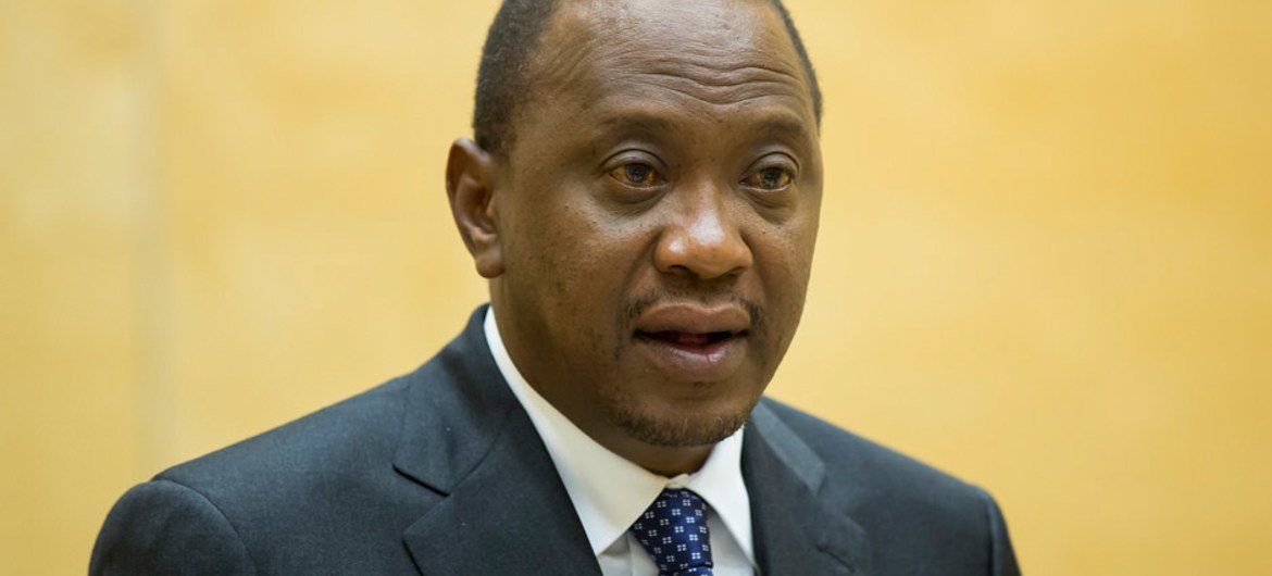 President Uhuru Kenyatta appeared at the Status conference at the International Criminal Court (ICC) in the Hague on 8 October 2014.