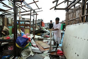 Sunday morning, 7 December 2014, in Tacloban Public Market Leyte Province, Philippines, after Typhoon Hagupit made landfall.