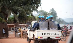 MINUSCA, the UN Multidimensional Integrated Stabilization Mission in the Central African Republic (CAR), on patrol in the capital Bangui.