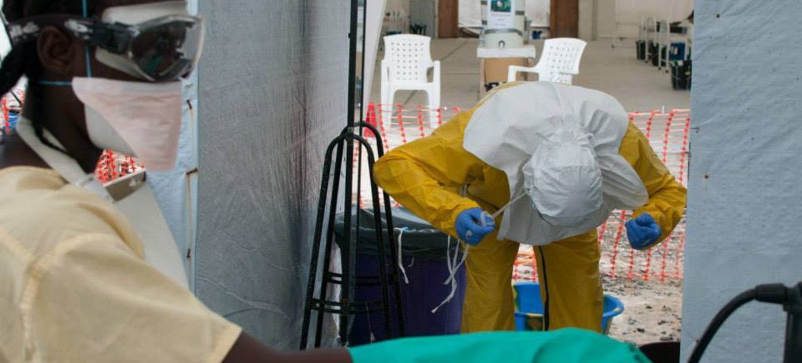 Unidad de tratamiento de ébola en Monrovia. Foto: UNMEER/Simon Ruf